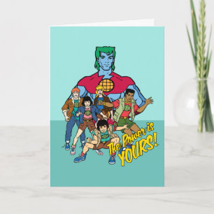 Captain Planet Group Graphic - The Power Is Yours! Card