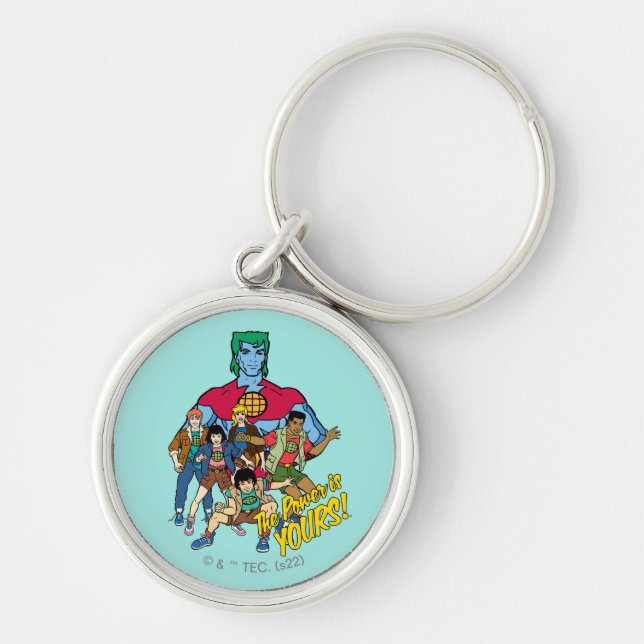 Captain Planet Group Graphic - The Power Is Yours! Key Ring (Front)