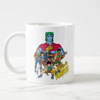 Captain Planet Group Graphic - The Power Is Yours! Large Coffee Mug