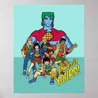 Captain Planet Group Graphic - The Power Is Yours!