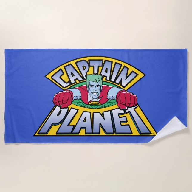 Captain Planet Logo Beach Towel (Front)