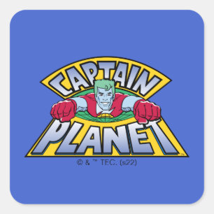 Captain Planet Logo Square Sticker