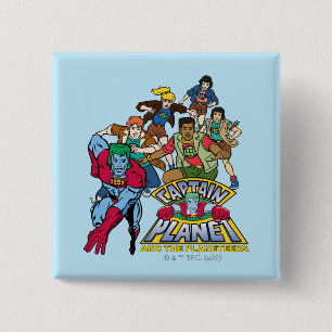 Captain Planet & the Planeteers Group Logo Graphic 15 Cm Square Badge