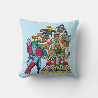 Captain Planet & the Planeteers Group Logo Graphic Cushion