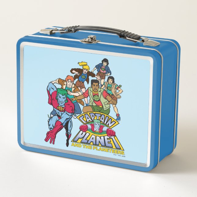 Captain Planet & the Planeteers Group Logo Graphic Metal Lunch Box (Front)