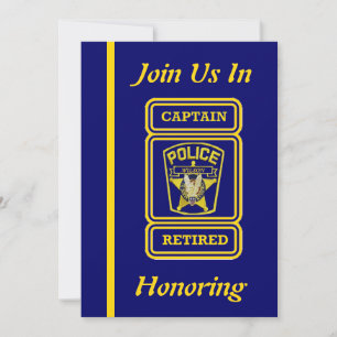Captain Police Retirement Invitation