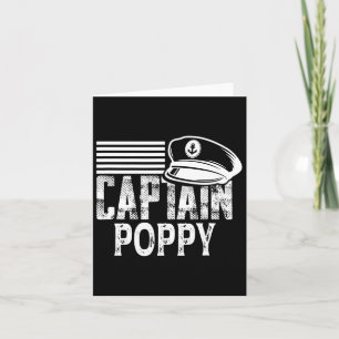 Captain Poppy - Sailing Captain Hat Boat Owner Boa Card