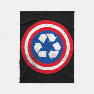 Captain Recycle Earth Day 1 Fleece Blanket