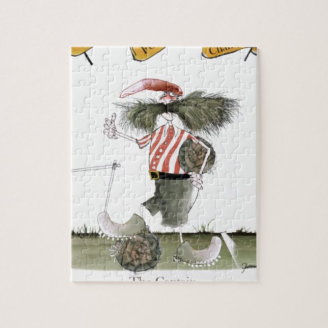 captain red white stripes jigsaw puzzle (Vertical)