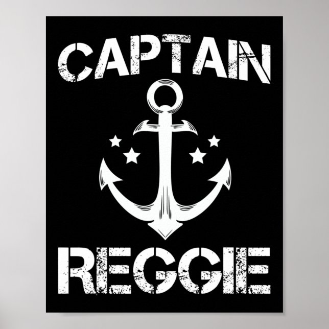 Captain Reggie Funny Birthday Personalised Name Bo Poster (Front)