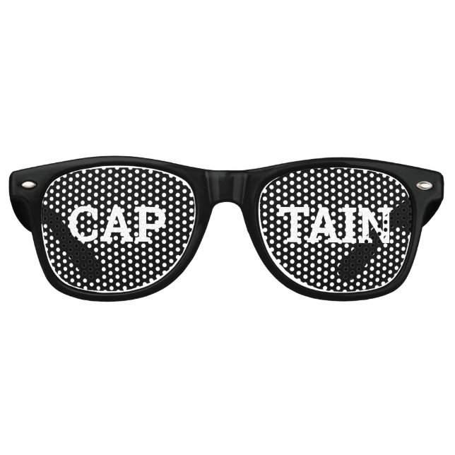 CAPTAIN retro Shades / Fun Party Sunglasses (Front)