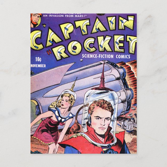 Captain Rocket Comic Postcard (Front)