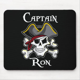 Captain Ron Vintage Personalised Pirate Boating Pi Mouse Mat