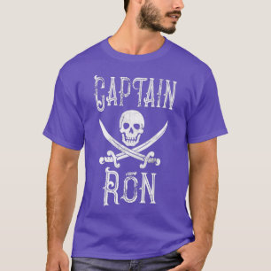 Captain Ron Vintage Personalised Pirate Boating T-Shirt