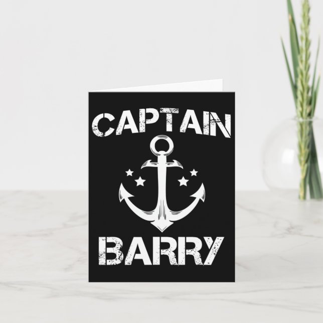 Captain Rry Funny Birthday Personalised Surname Cl Card (Front)