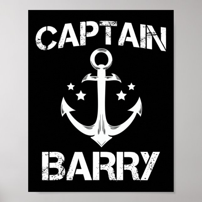 Captain Rry Funny Birthday Personalised Surname Cl Poster (Front)