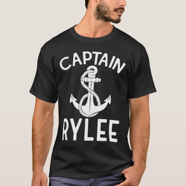 Captain Rylee Anchor Boat Boating Yacht Ship  T-Shirt (Front)