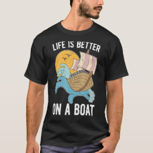 Captain Sail Boat Nautical Sailor Skipper Sailing T-Shirt