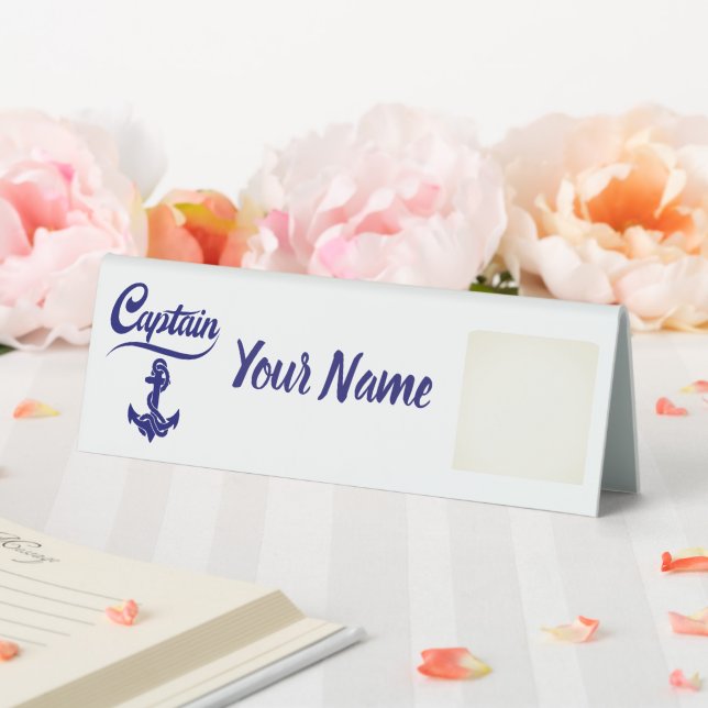 Captain Sailboat Anchor Nautical Design (In SItu (Wedding))