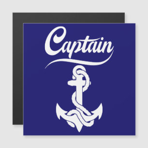 Captain Sailboat Anchor Nautical Design