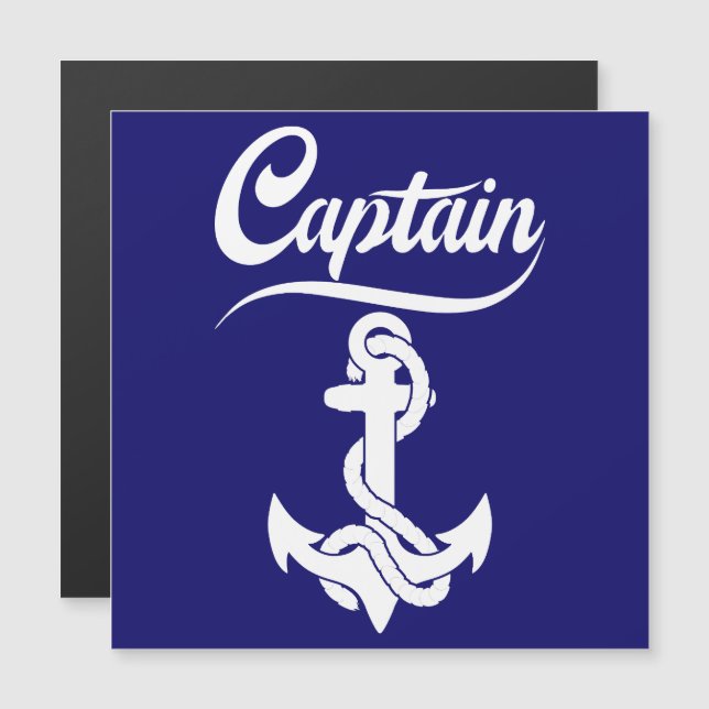 Captain Sailboat Anchor Nautical Design (Front/Back)