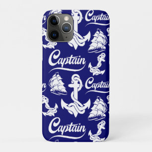 Captain Sailboat Anchor Nautical Design iPhone 11 Pro Case