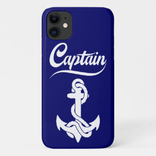 Captain Sailboat Anchor Nautical Design iPhone 11 Case