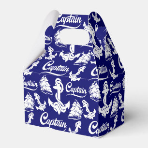 Captain Sailboat Anchor Nautical Design Favour Box
