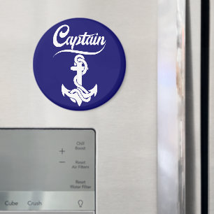 Captain Sailboat Anchor Nautical Design Magnet