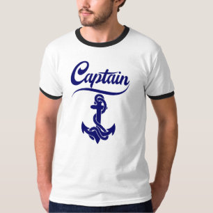Captain Sailboat Anchor Nautical Design T-Shirt