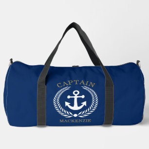 Captain Sailor Personalised Anchor Duffle Bag