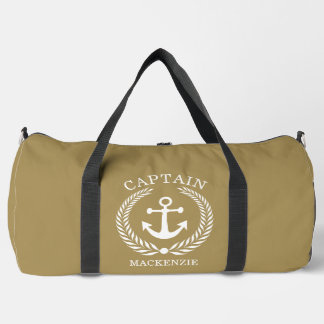 Captain Sailor Personalised Anchor  Duffle Bag