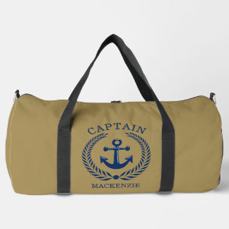 Captain Sailor Personalised Anchor  Duffle Bag