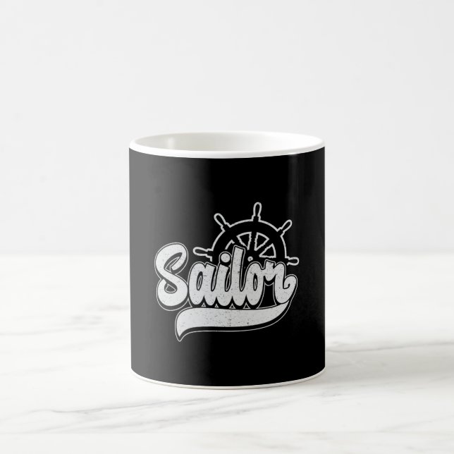 Captain Sailor Sail Boat Sea Sailing Gift Idea Coffee Mug (Center)