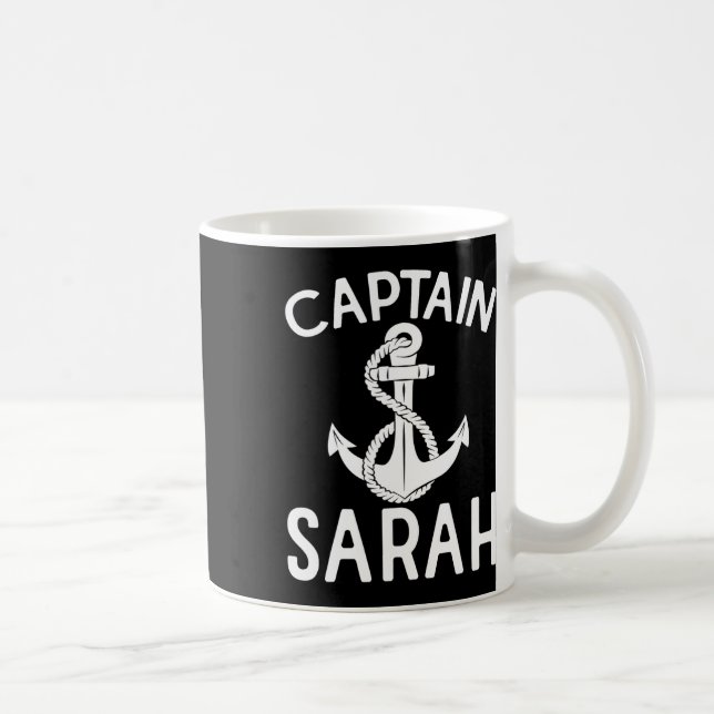 Captain Sarah Anchor Boat Yacht Boating Ship  Coffee Mug (Right)