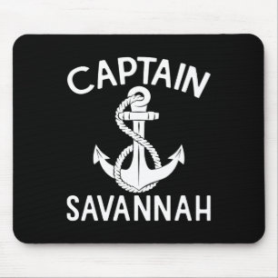 Captain Savannah Yacht Boating Ship Anchor Boat Mouse Mat