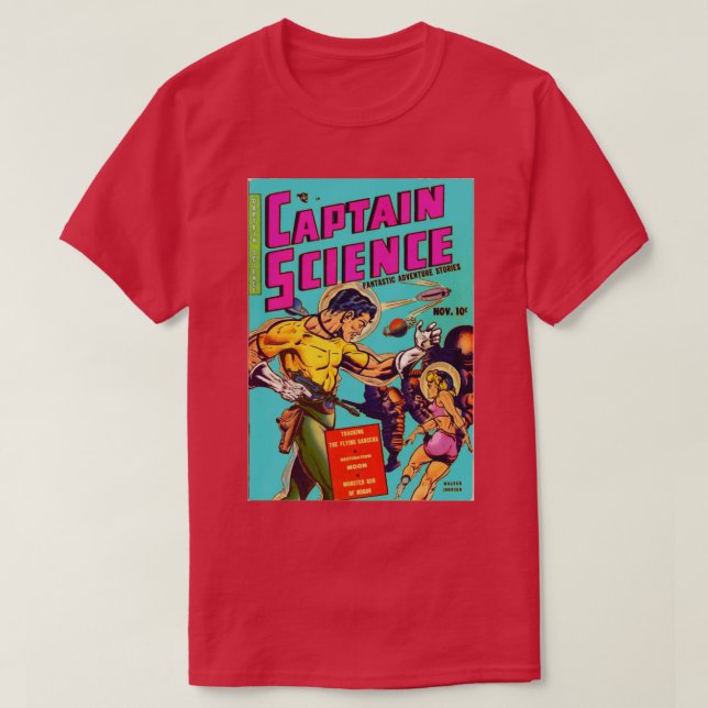 Captain Science comic book cover Brazilian patriot T-Shirt (Design Front)