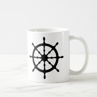 captain ship steering wheel coffee mug