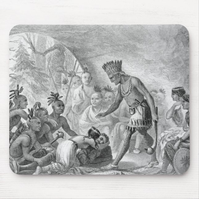 Captain Smith rescued by Pocahontas Mouse Mat (Front)