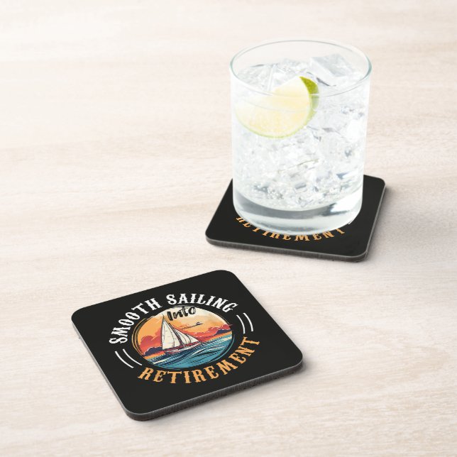 Captain Smooth Sailing into Retirement Coaster (Right Side)