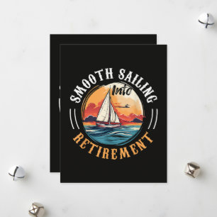 Captain Smooth Sailing into Retirement Holiday Card