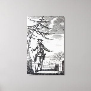 Captain Teach, commonly called Blackbeard Canvas Print