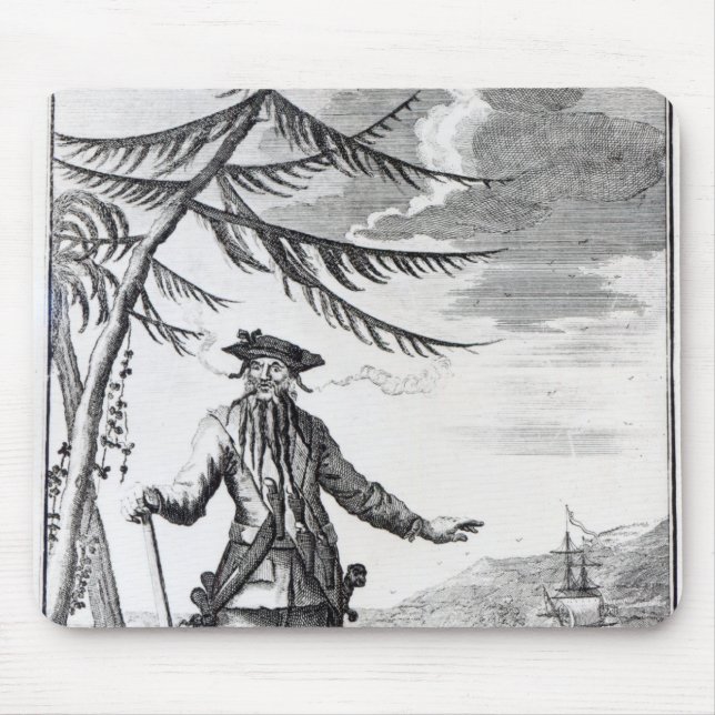 Captain Teach, commonly called Blackbeard Mouse Mat (Front)