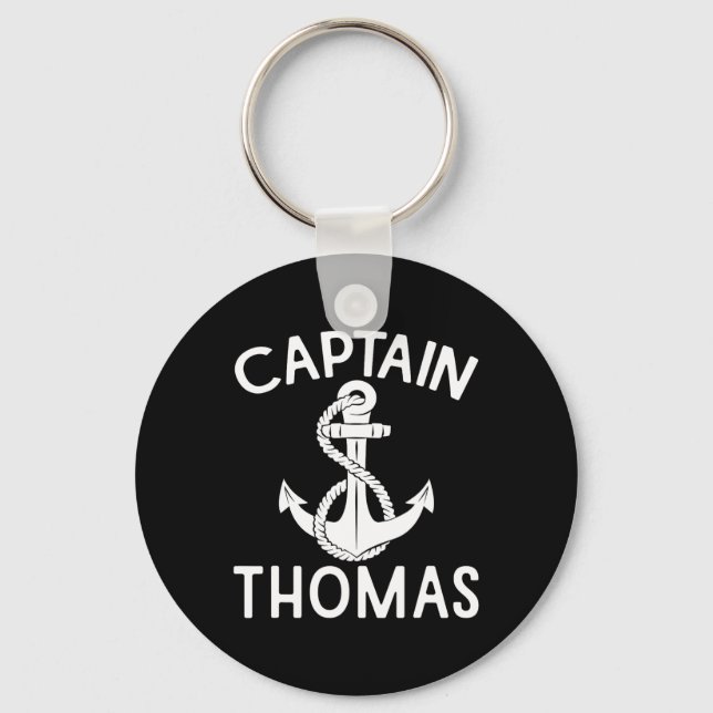 Captain Thomas Anchor Yacht Boating Ship Boat  Key Ring (Front)