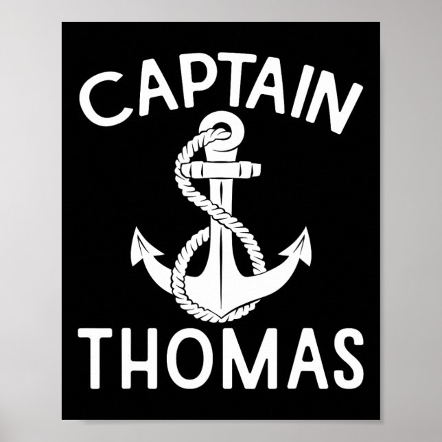 Captain Thomas Anchor Yacht Boating Ship Boat  Poster (Front)