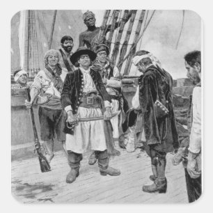 Captain Tongrelow Took the Biggest, illustration Square Sticker