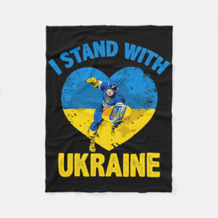 Captain Ukraine Support Ukrainian Flag I Stand Wit Fleece Blanket