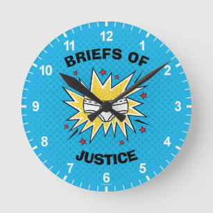 Captain Underpants   Briefs of Justice Round Clock