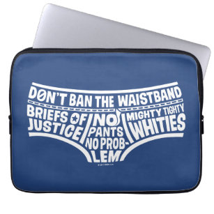 Captain Underpants   Typography Tighty Whities Laptop Sleeve