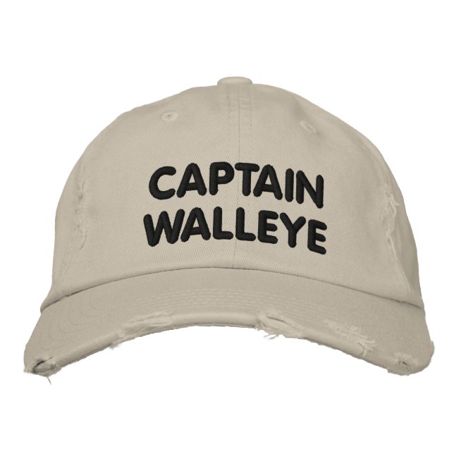 Captain Walleye - Walleye Fishing Embroidered Hat (Front)